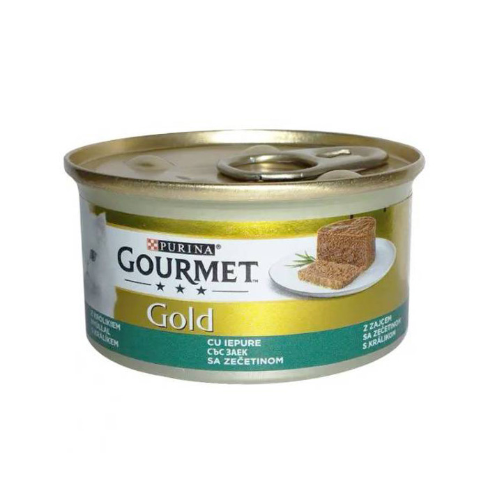کنسرو گربه گورمت گلد پته با طعم گوشت خرگوش